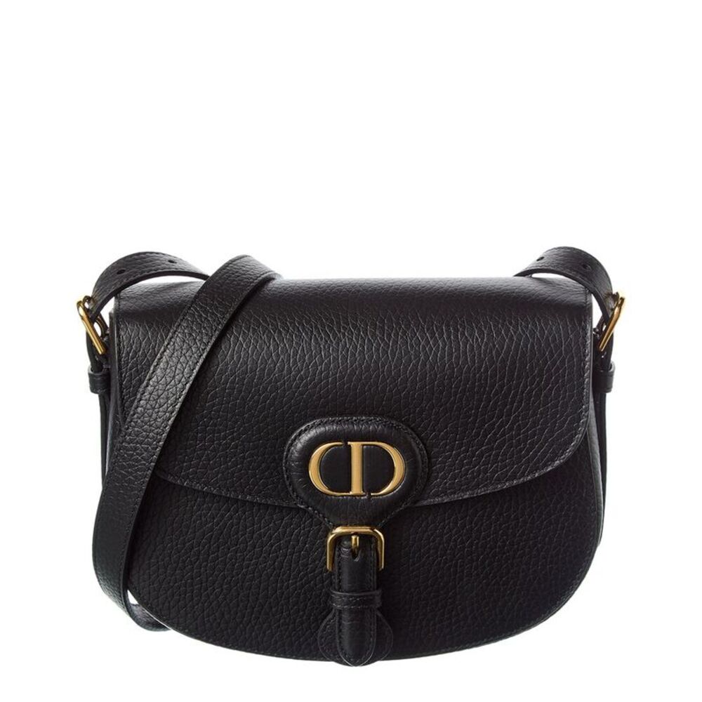Dior Bobby Medium Leather Shoulder Bag, Black